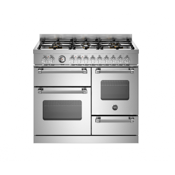 ERTAZZONI MAS106L3EXT Ηλεκτρική Κουζίνα με Εστίες Αερίου 100cm Inox